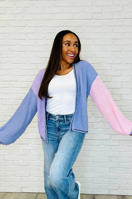 Coffee Date Color Block Cardigan: Cozy, Chic, and Effortlessly Stylish