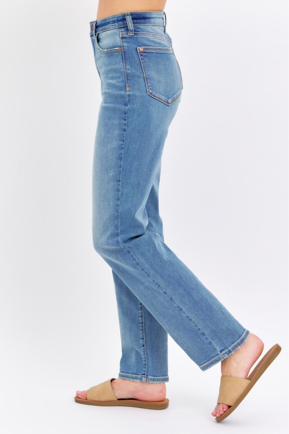 Judy Blue Full Size High Waist Straight Jeans Trendsi