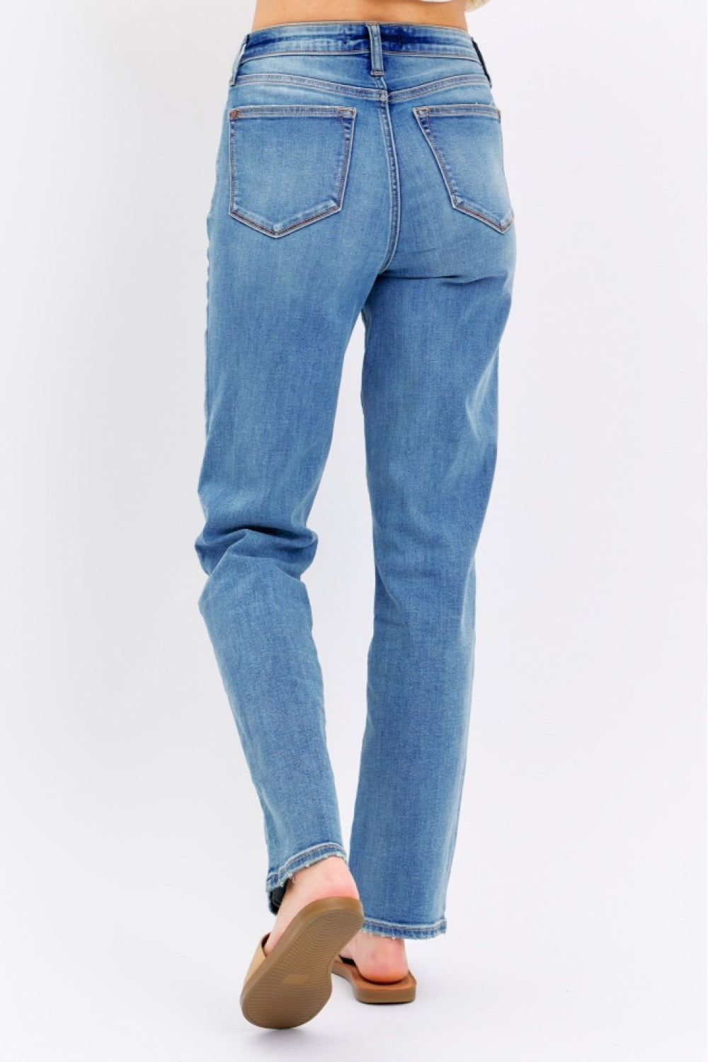 Judy Blue Full Size High Waist Straight Jeans Trendsi