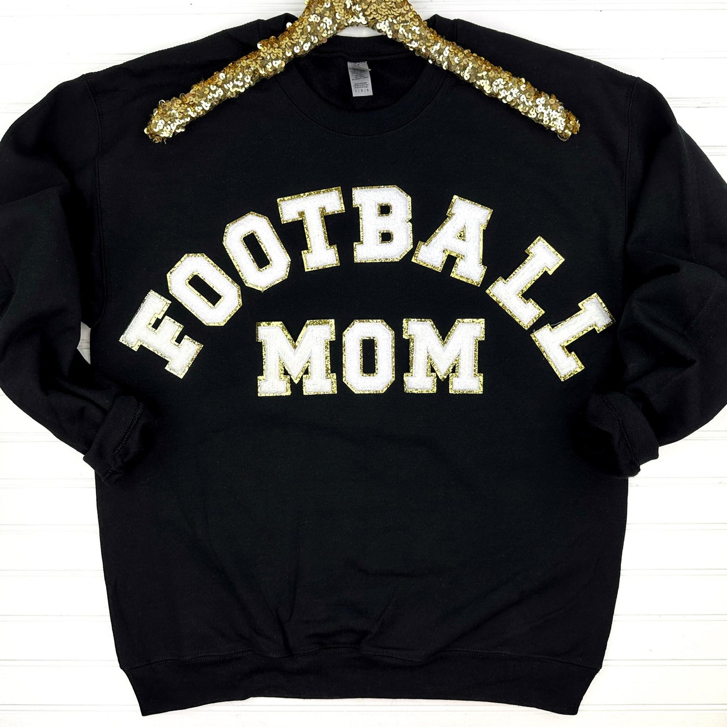 Football Mom Chenille Patch Sweatshirt Ave Shops