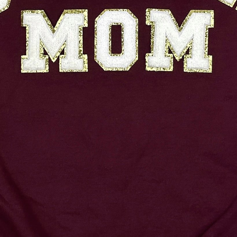 Football Mom Chenille Patch Sweatshirt Ave Shops