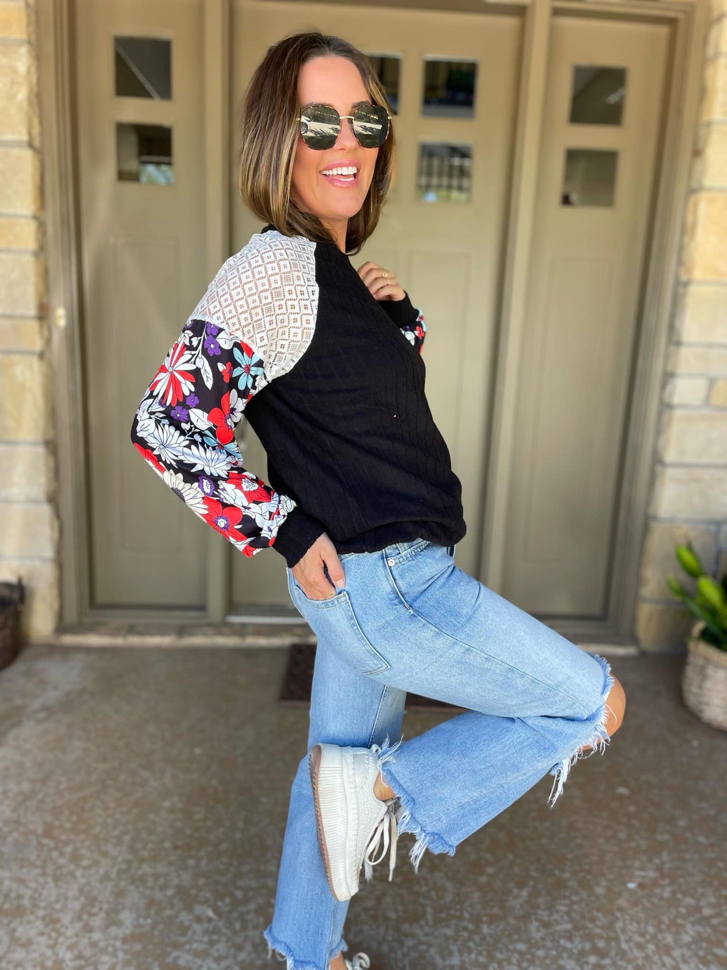 PREORDER: Aston Patchwork Blouse in Four Colors Ave Shops