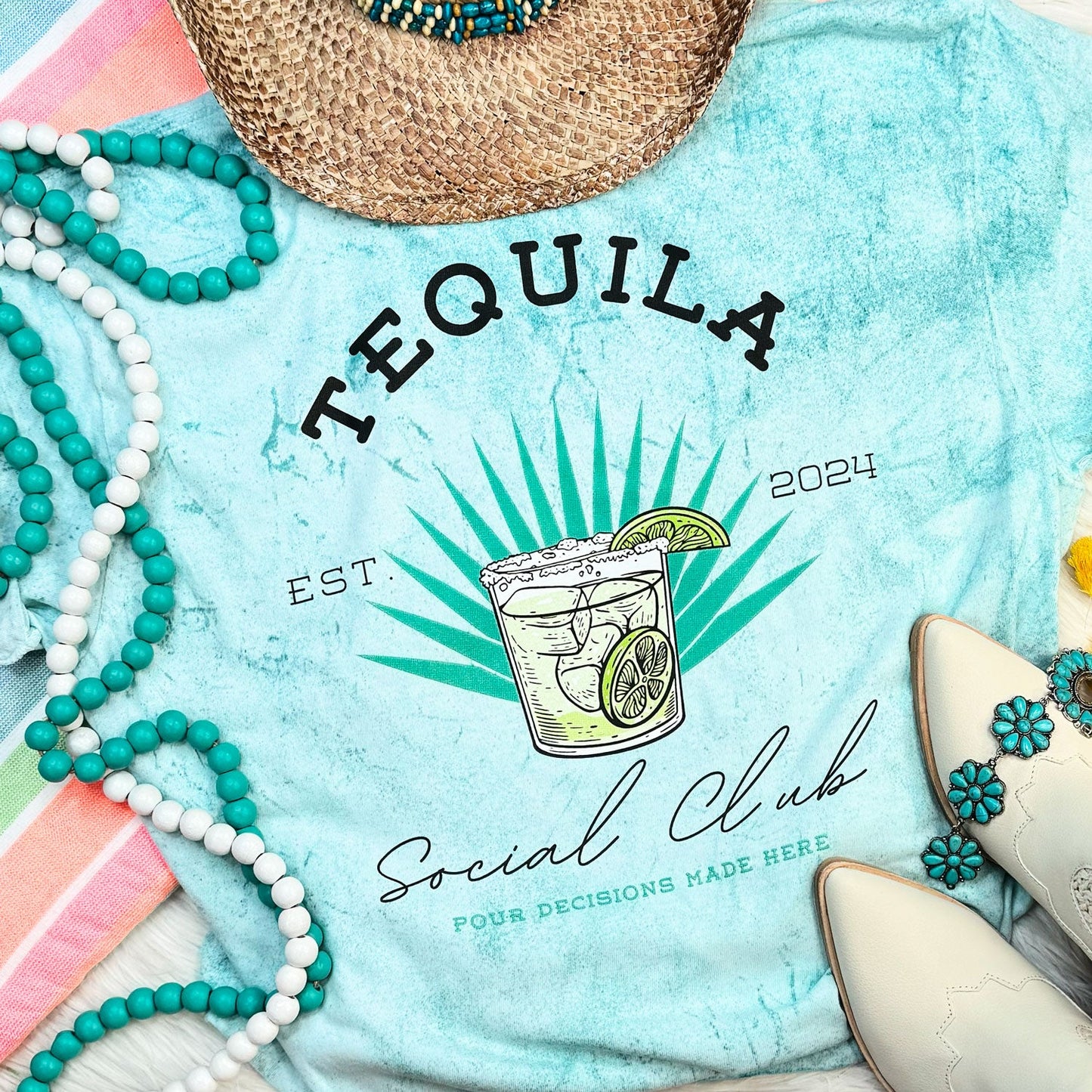 Tequila Social Club Graphic Tee Gabreila Wholesale