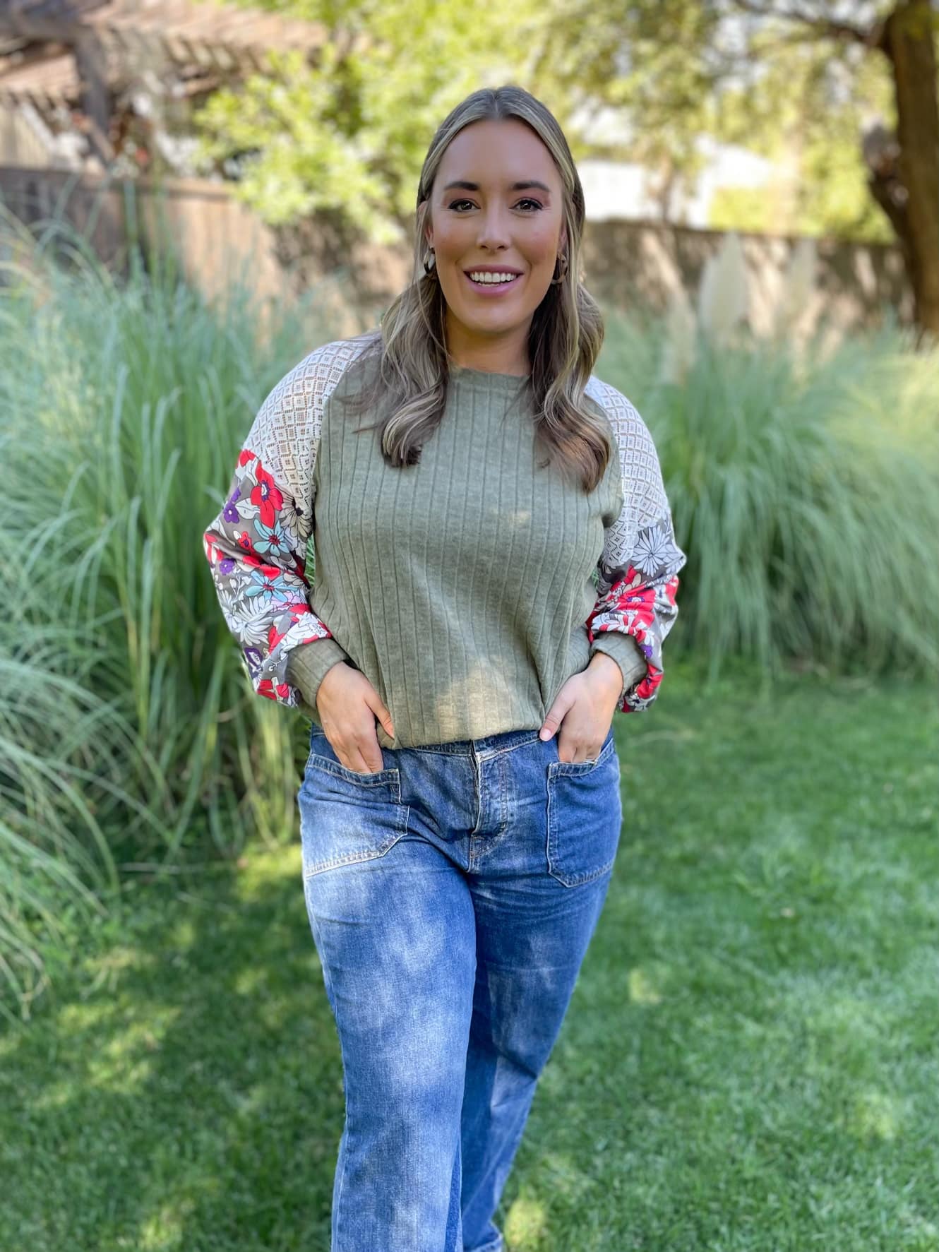 PREORDER: Aston Patchwork Blouse in Four Colors Ave Shops