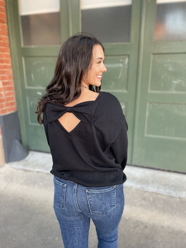 PREORDER: Bow Back Sweatshirt in Three Colors Ave Shops