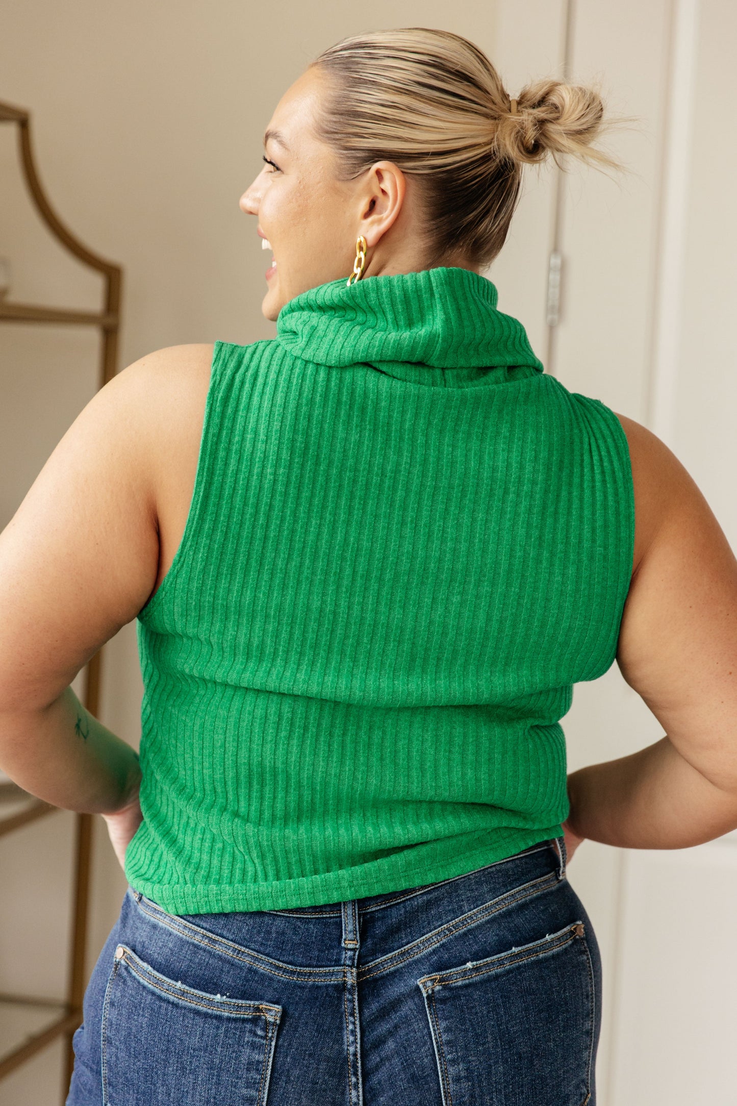 Before You Go Sleeveless Turtleneck Sweater Ave Shops