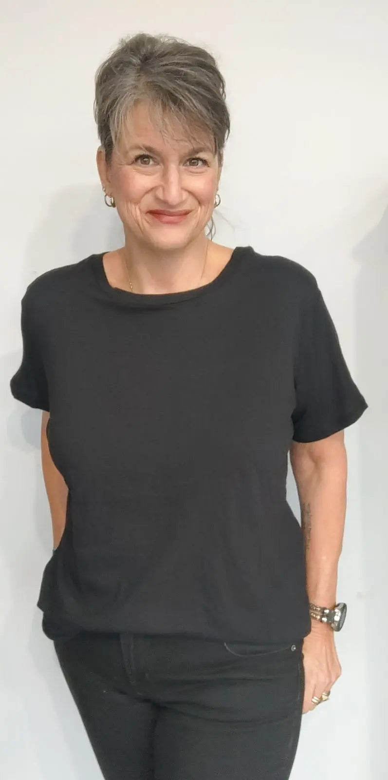 Black Boyfriend Tee The Magnolia Cottage Boutique