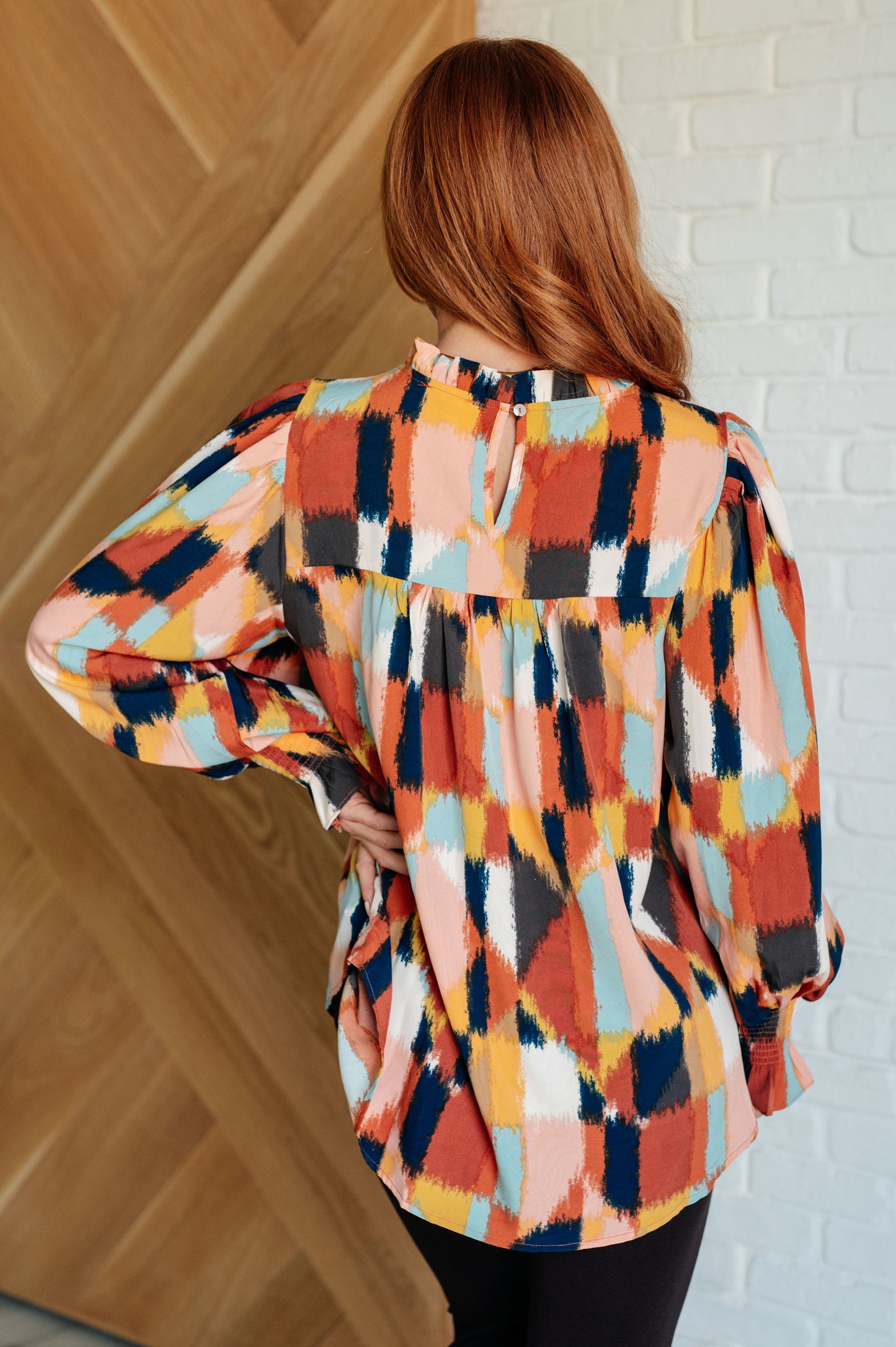 Call It What It Is Mod Print Blouse Ave Shops