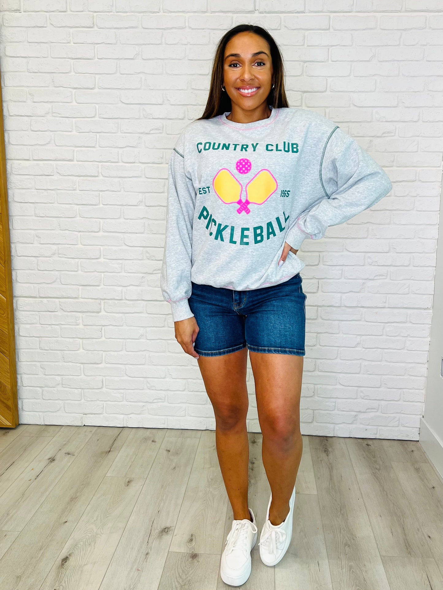 Country Club Pickle Ball Graphic Sweatshirt Ave Shops