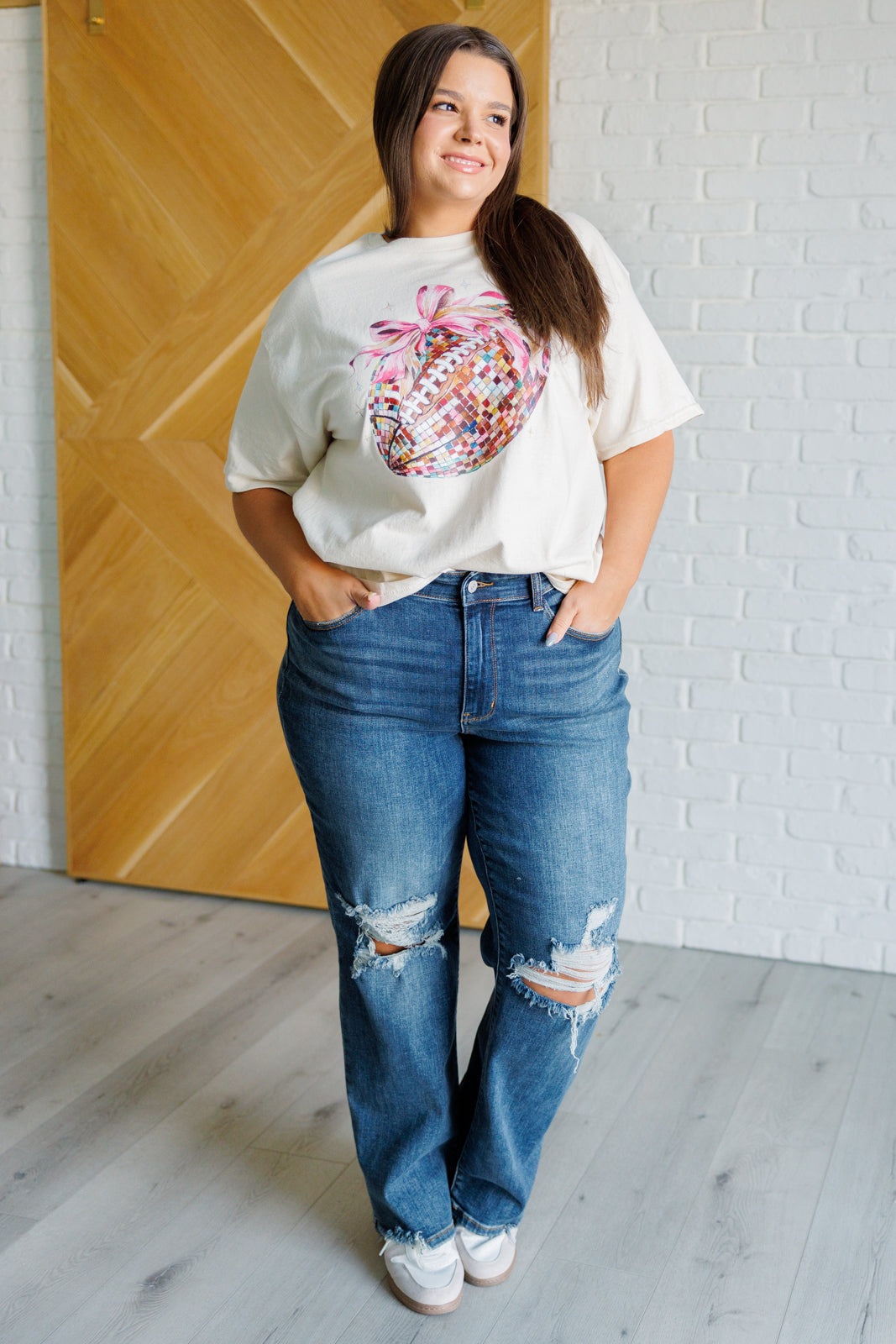 Disco Football Graphic Tee Ave Shops