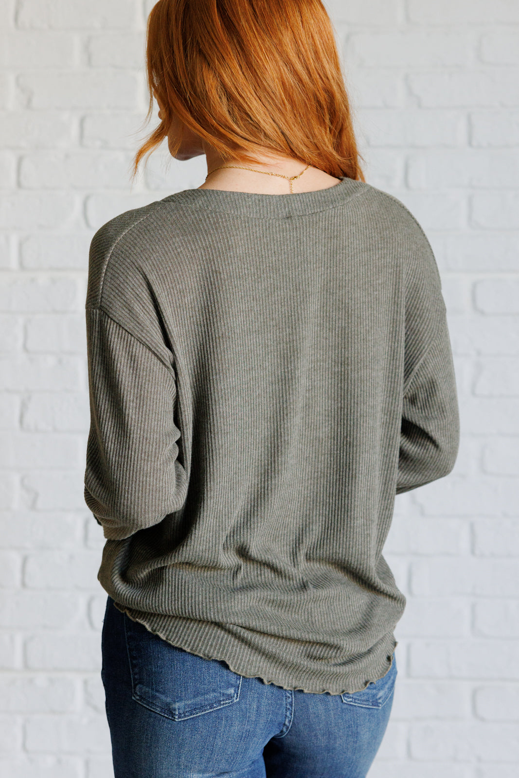 Don't Be Careless Ribbed Knit Top Ave Shops