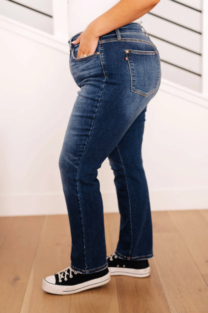 Estelle High Waist Thermal Straight Jeans Ave Shops