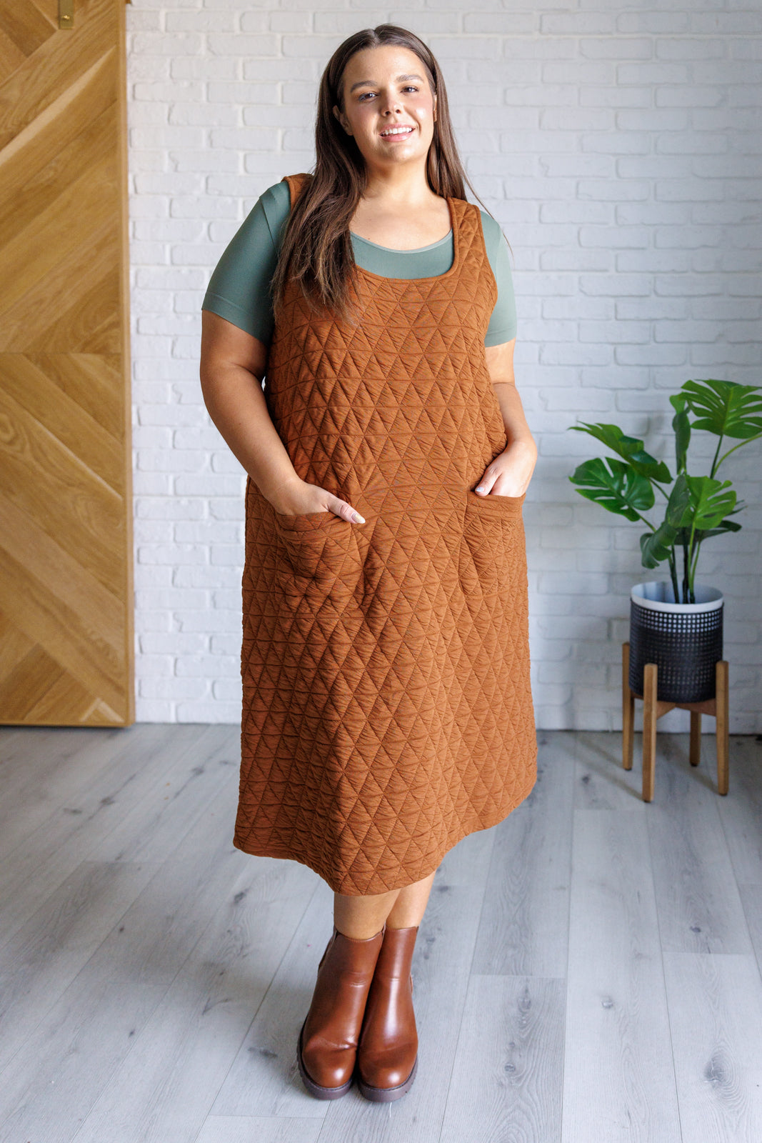 Free Falling Quilted Midi Dress Ave Shops