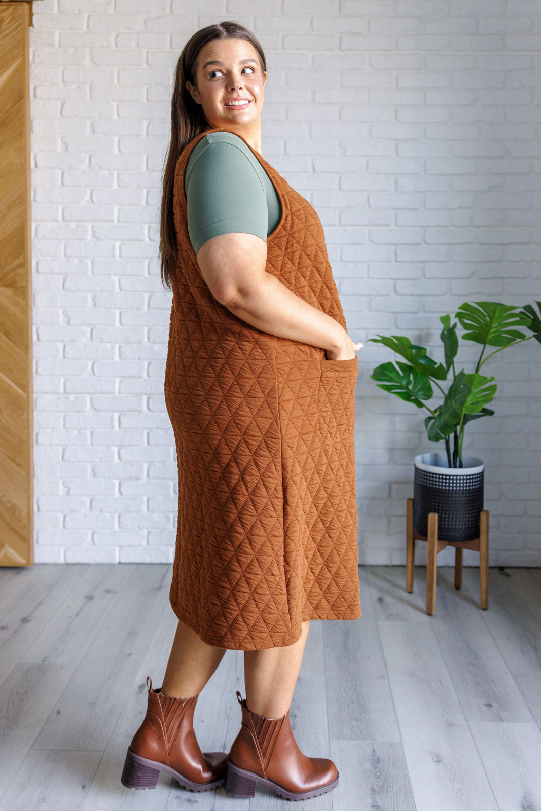 Free Falling Quilted Midi Dress Ave Shops