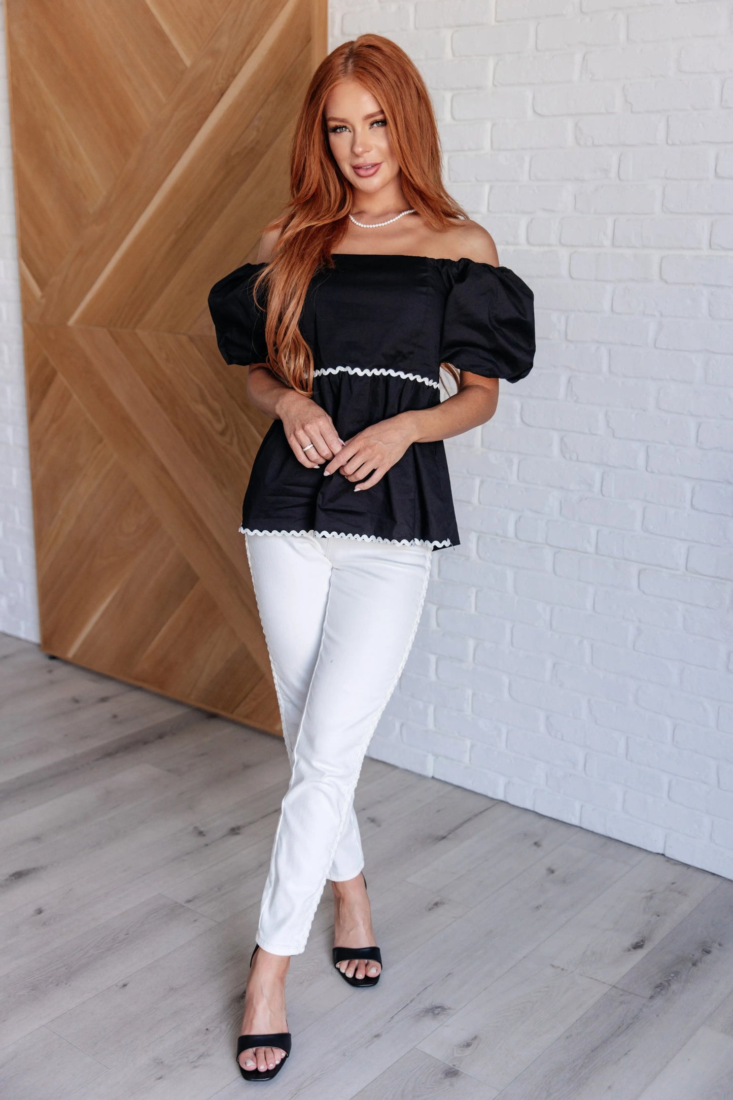 Her Favorite Records Balloon Sleeve Blouse Ave Shops