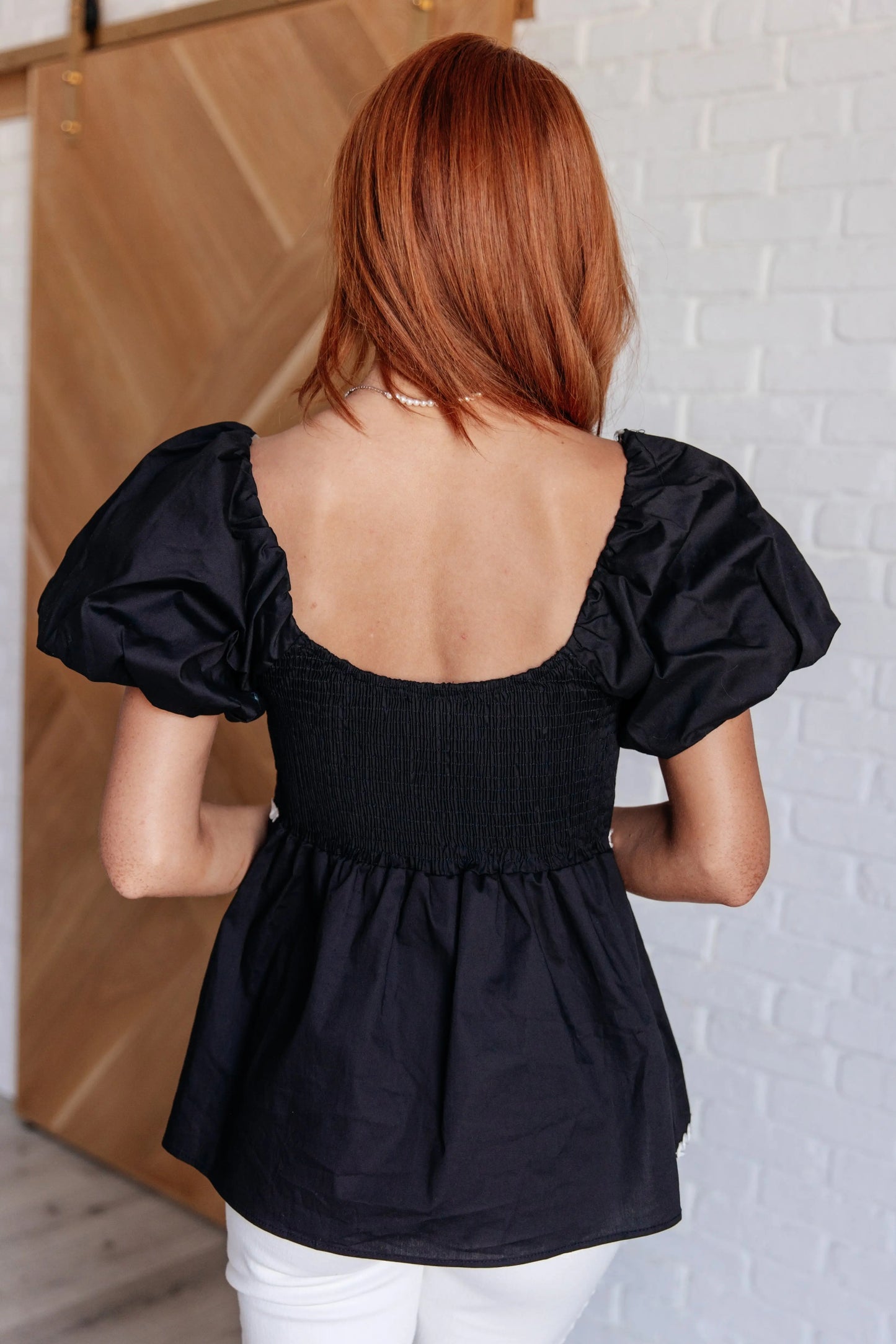 Her Favorite Records Balloon Sleeve Blouse Ave Shops