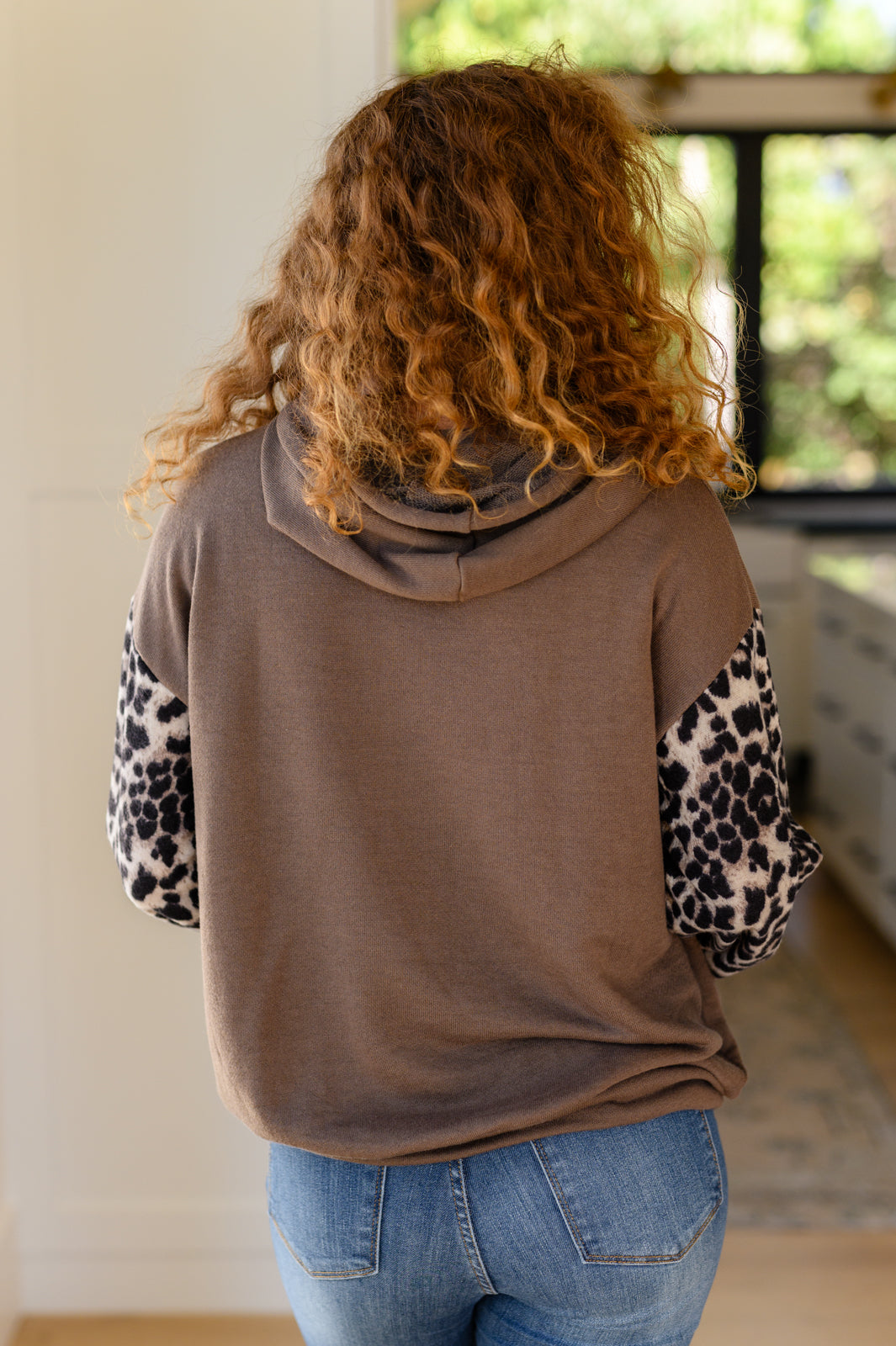 Here And There Leopard Print Hoodie Ave Shops