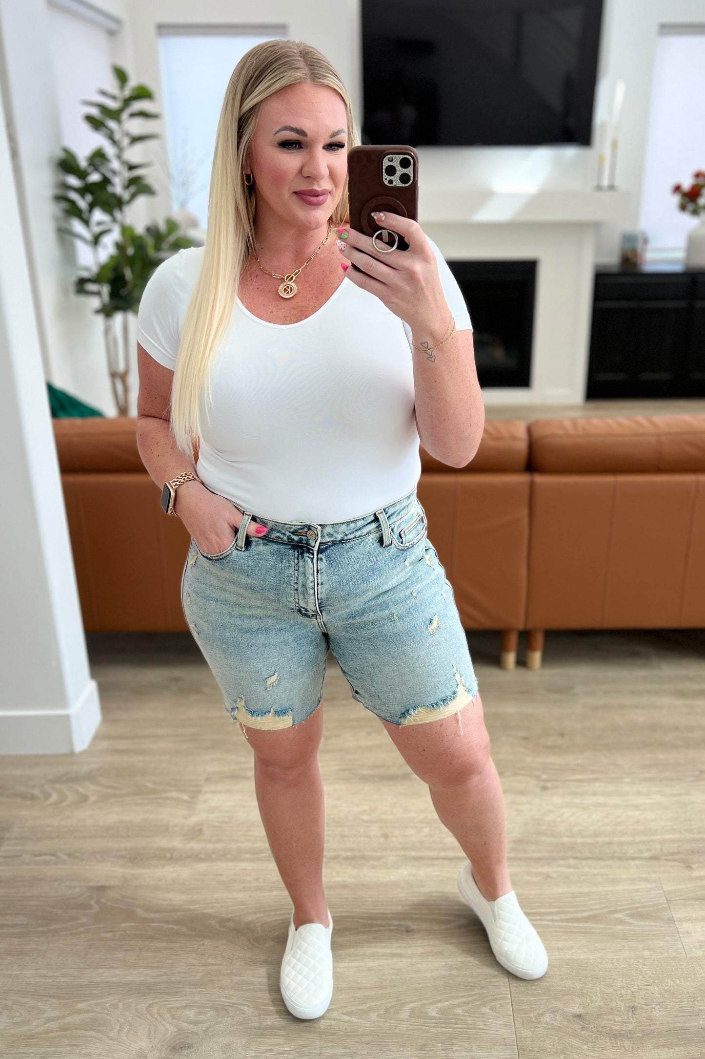 Cindy High Rise Mineral Wash Distressed Boyfriend Shorts Ave Shops