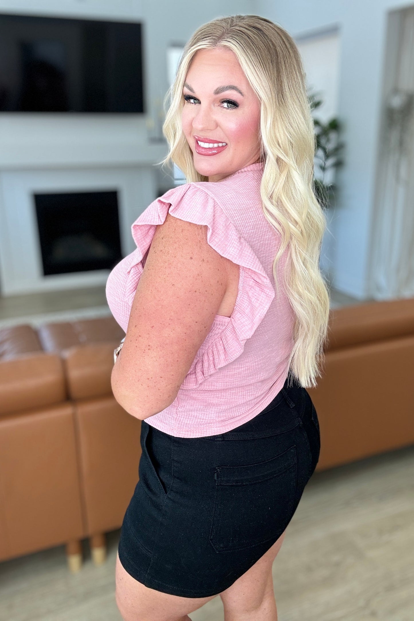 Especially Sweet Ruffle Sleeve Top Ave Shops
