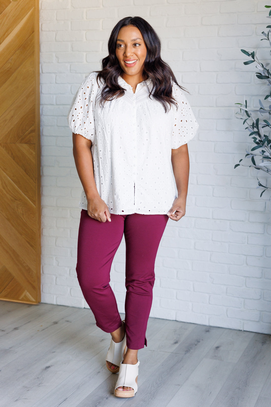 I'll Let You Know Eyelet Lace Blouse Ave Shops