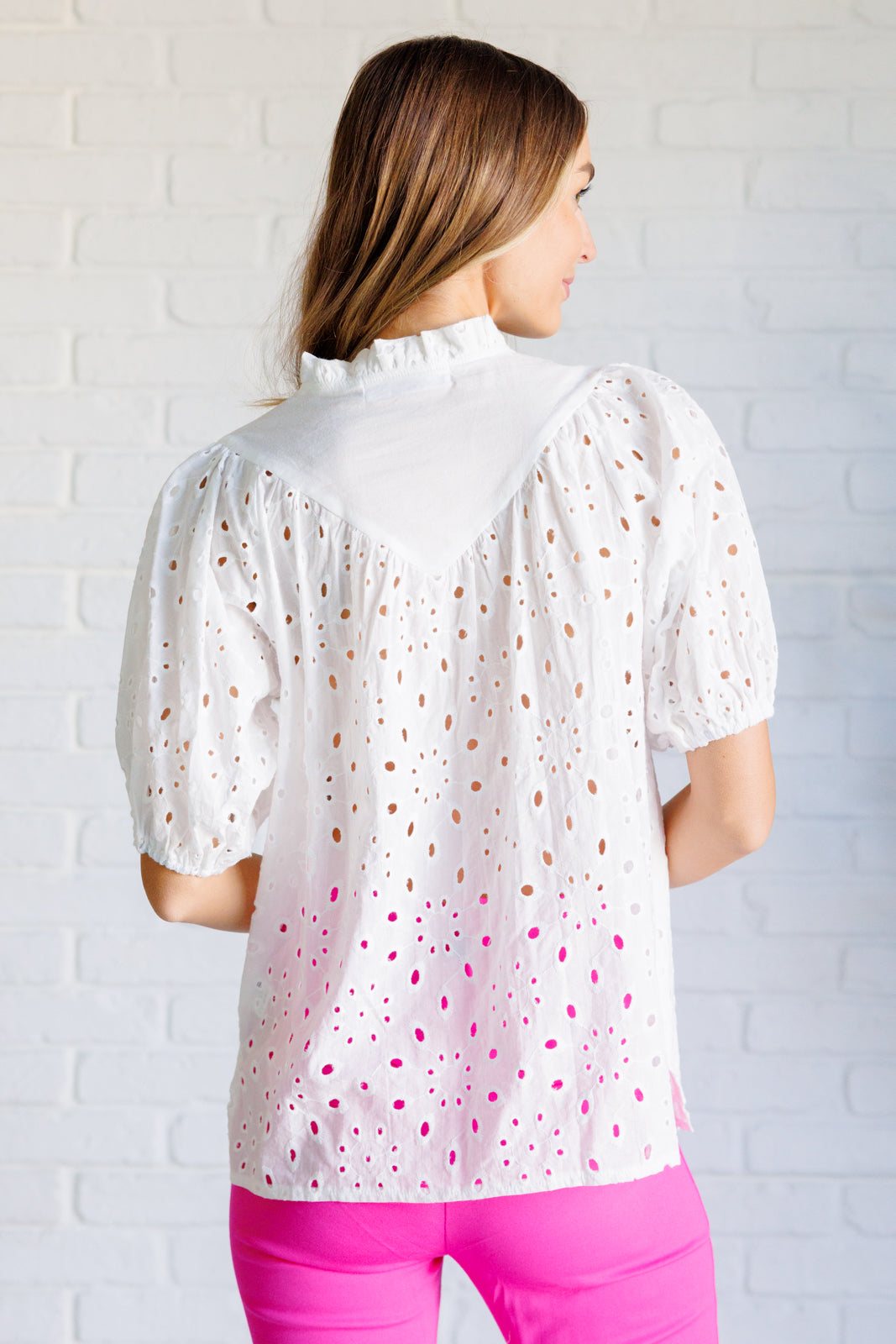 I'll Let You Know Eyelet Lace Blouse Ave Shops
