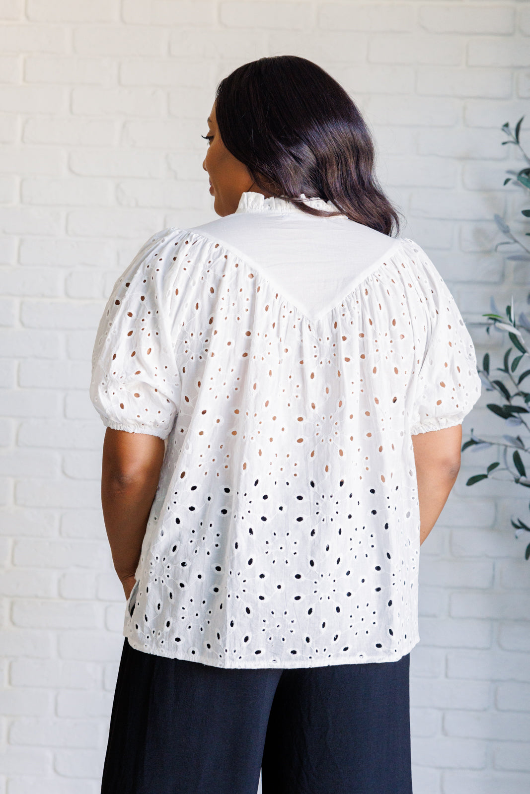 I'll Let You Know Eyelet Lace Blouse Ave Shops