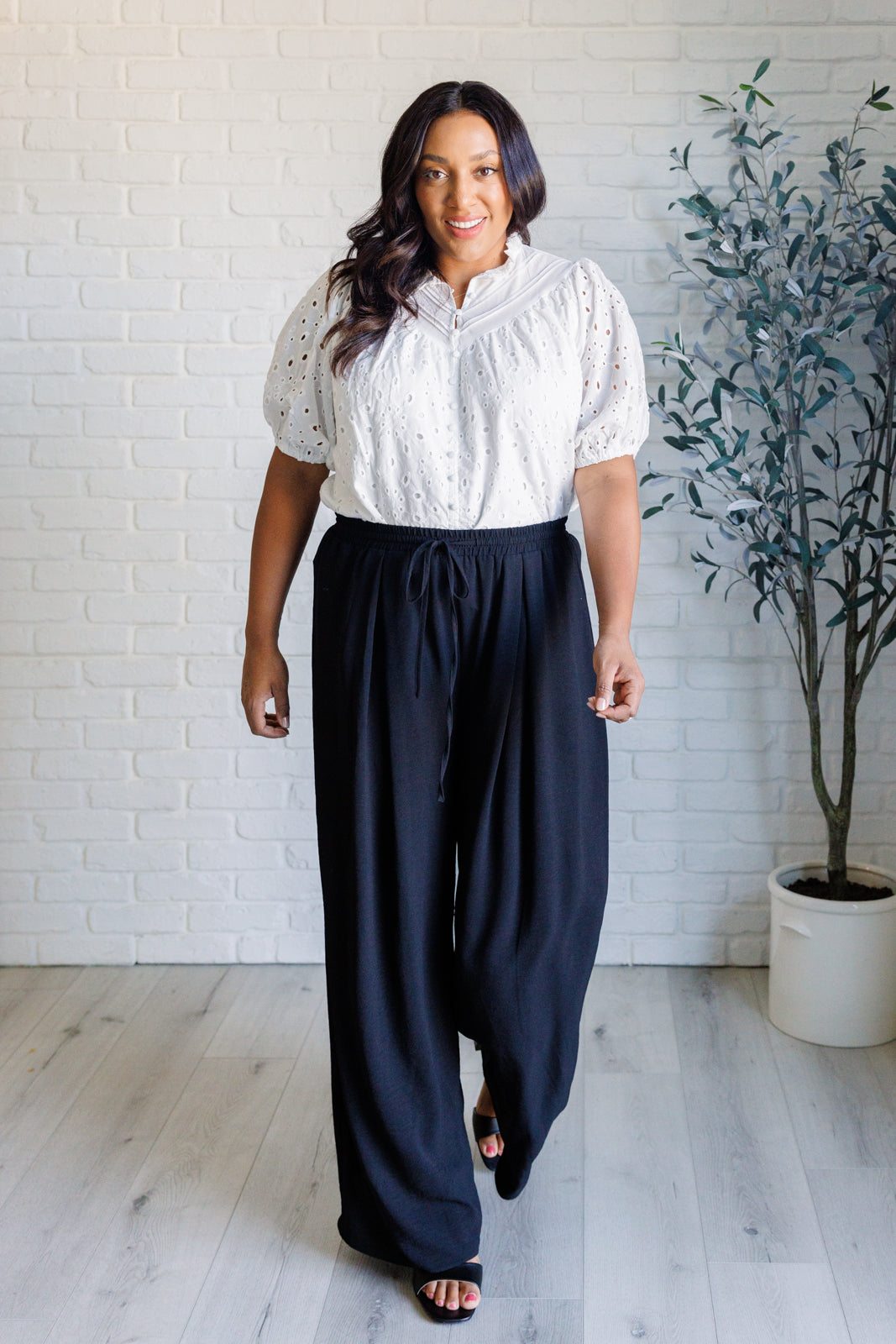 I'll Let You Know Eyelet Lace Blouse Ave Shops