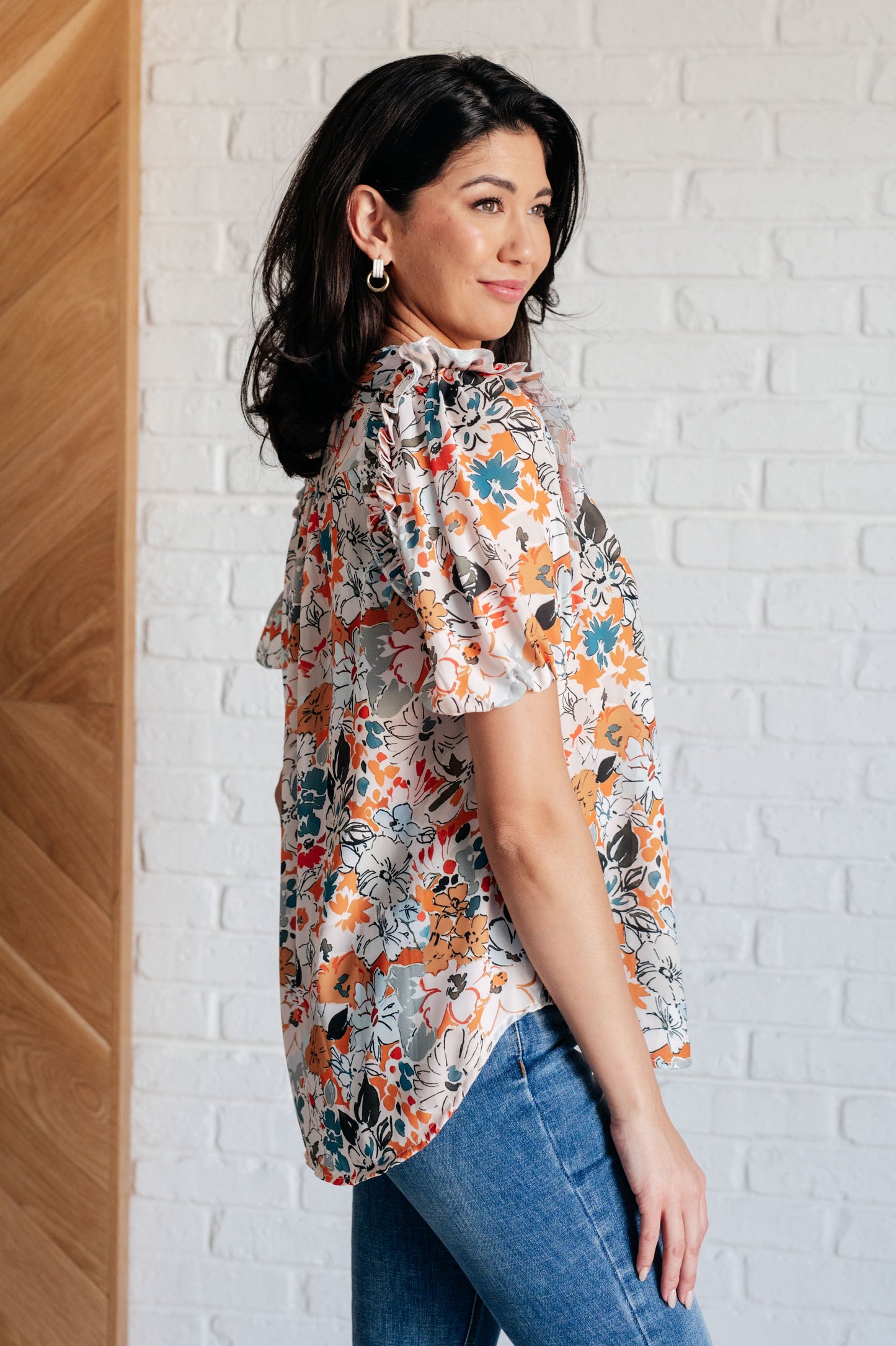 It's Intuitive Floral Blouse Ave Shops