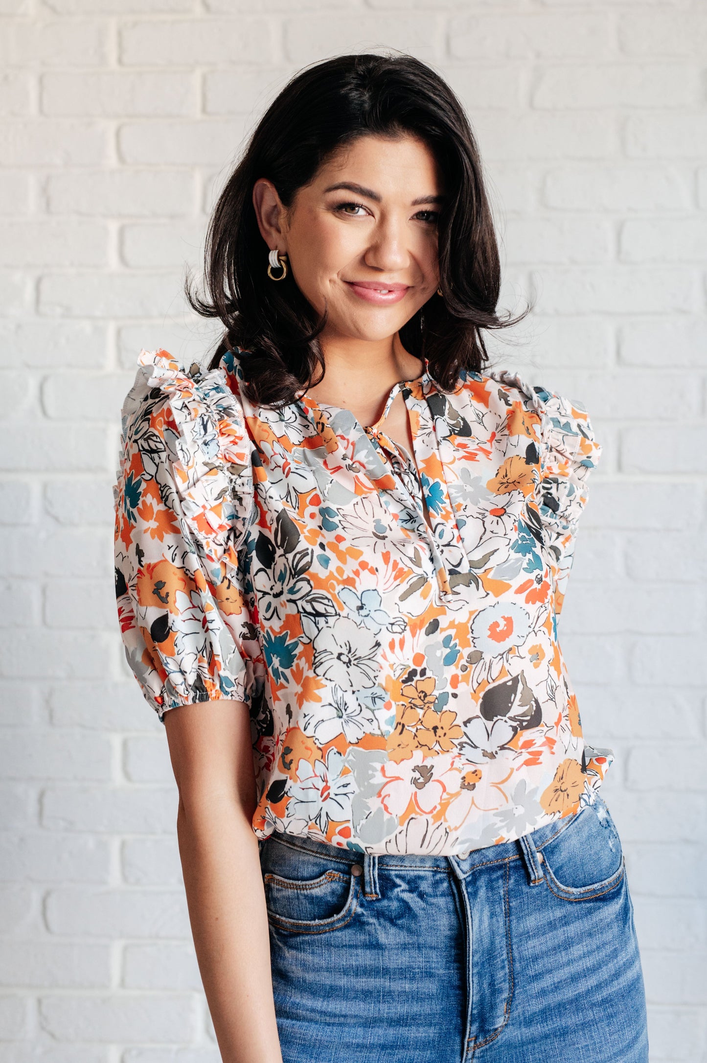 It's Intuitive Floral Blouse Ave Shops