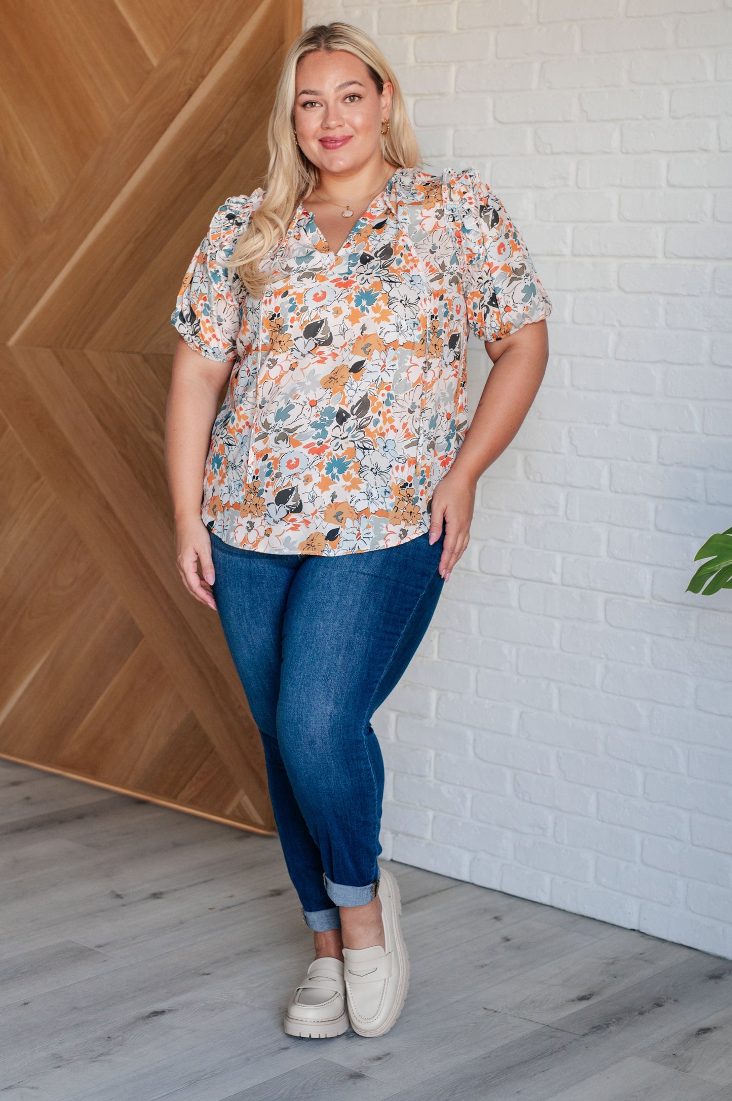 It's Intuitive Floral Blouse Ave Shops