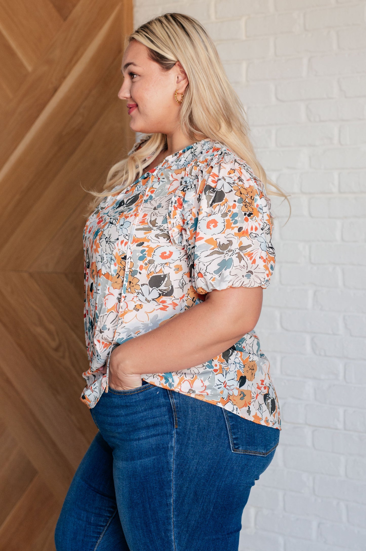It's Intuitive Floral Blouse Ave Shops