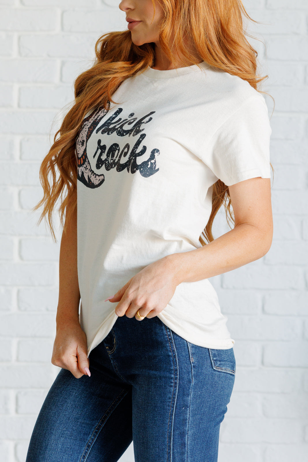 Kick Rocks Cowboy Boot Graphic Tee Ave Shops