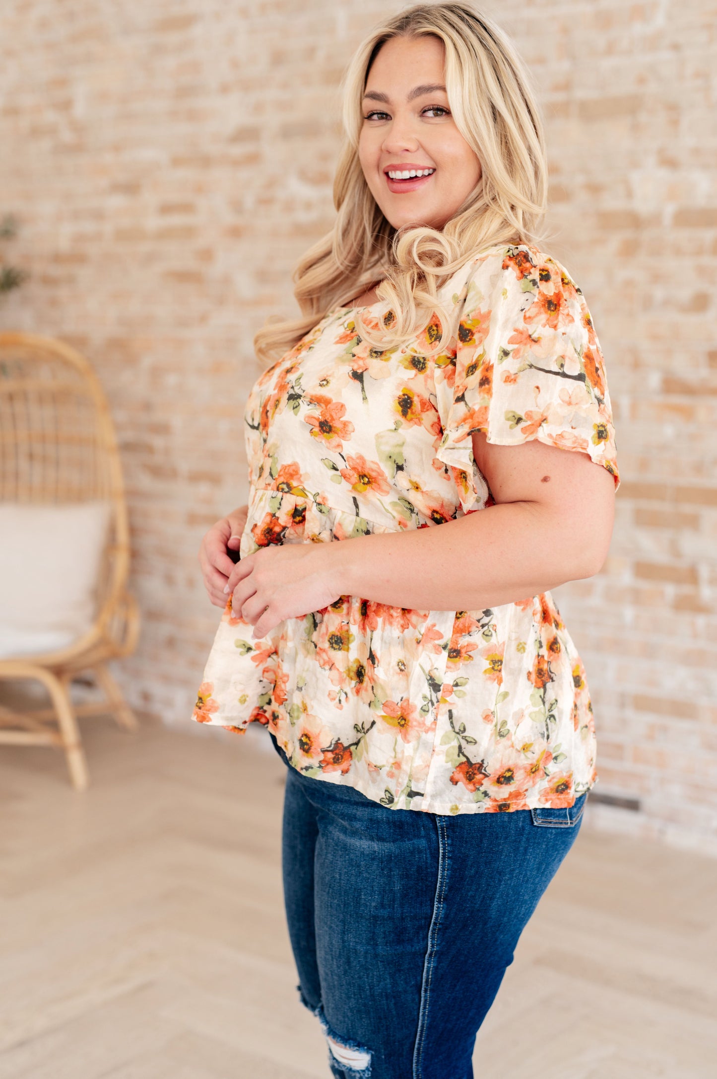 Magic Dance Square Neck Floral Blouse Ave Shops