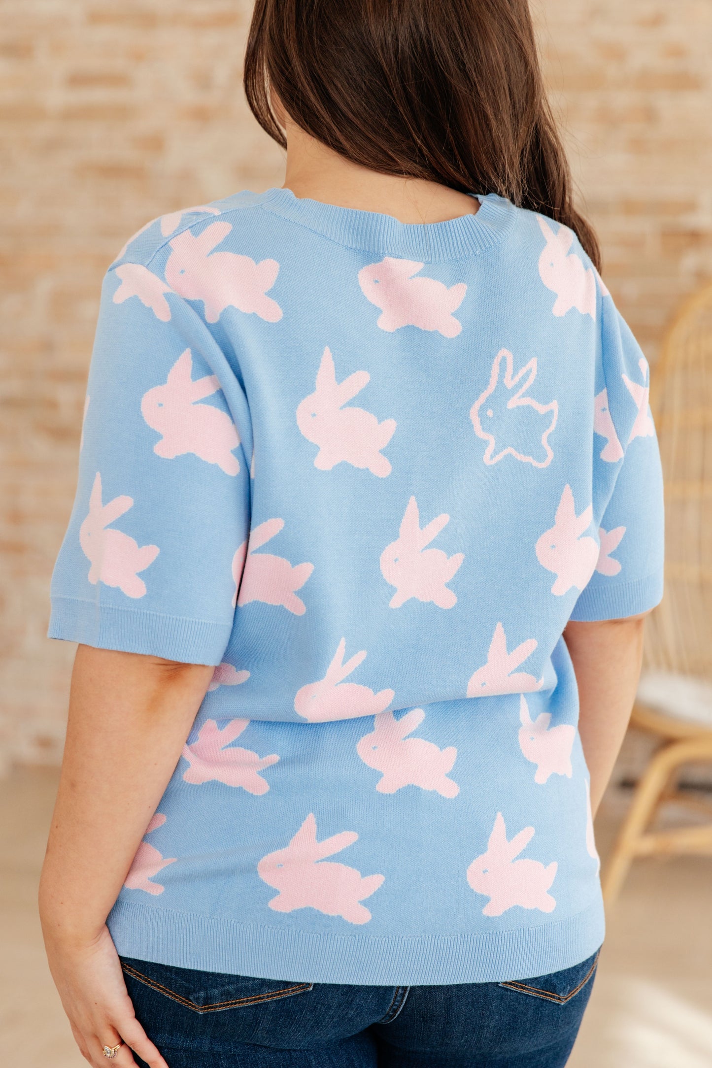 Miss Cottontail Half Sleeve Sweater Ave Shops