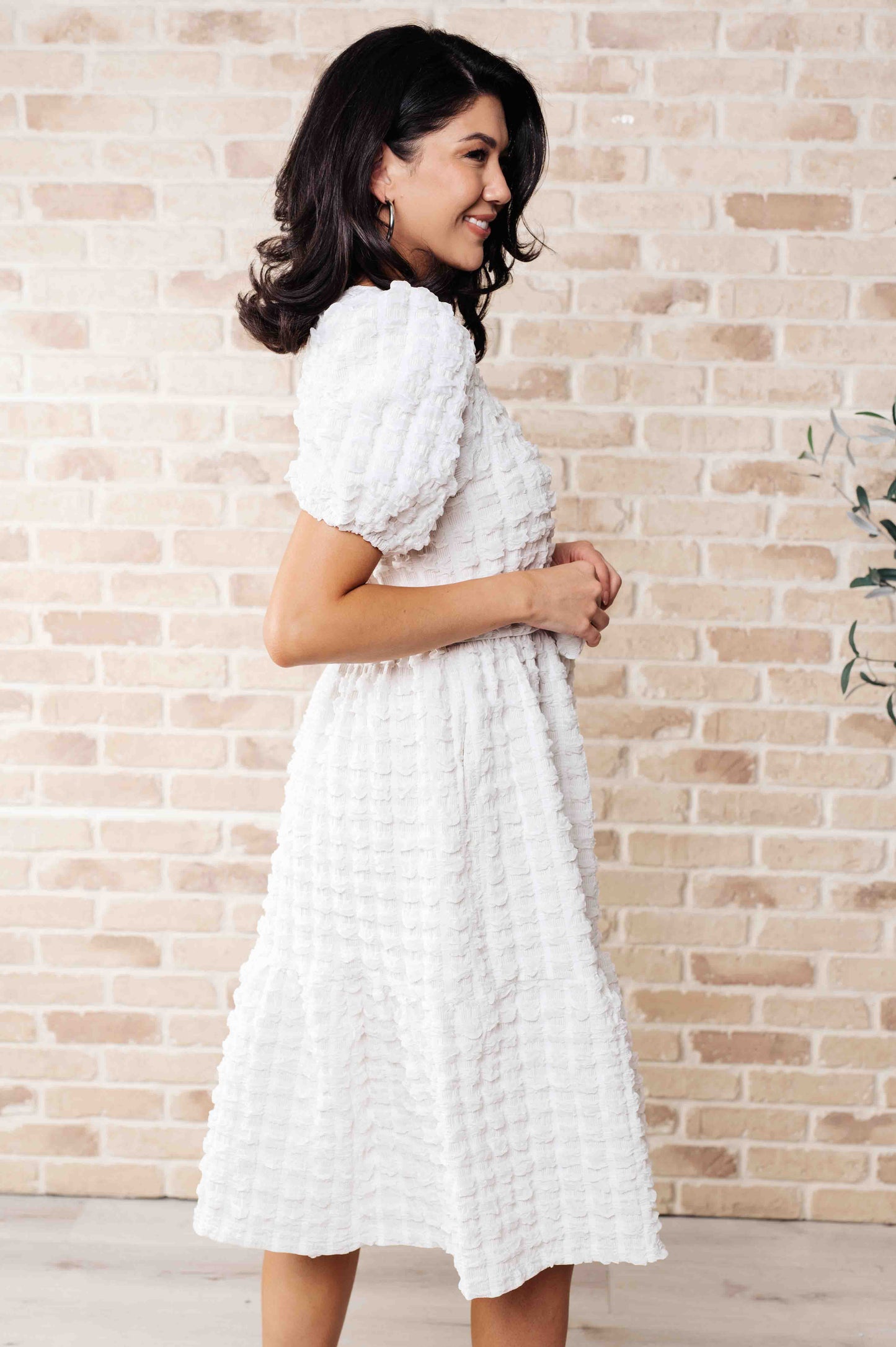 On Cloud Nine Bubble Midi Dress Ave Shops