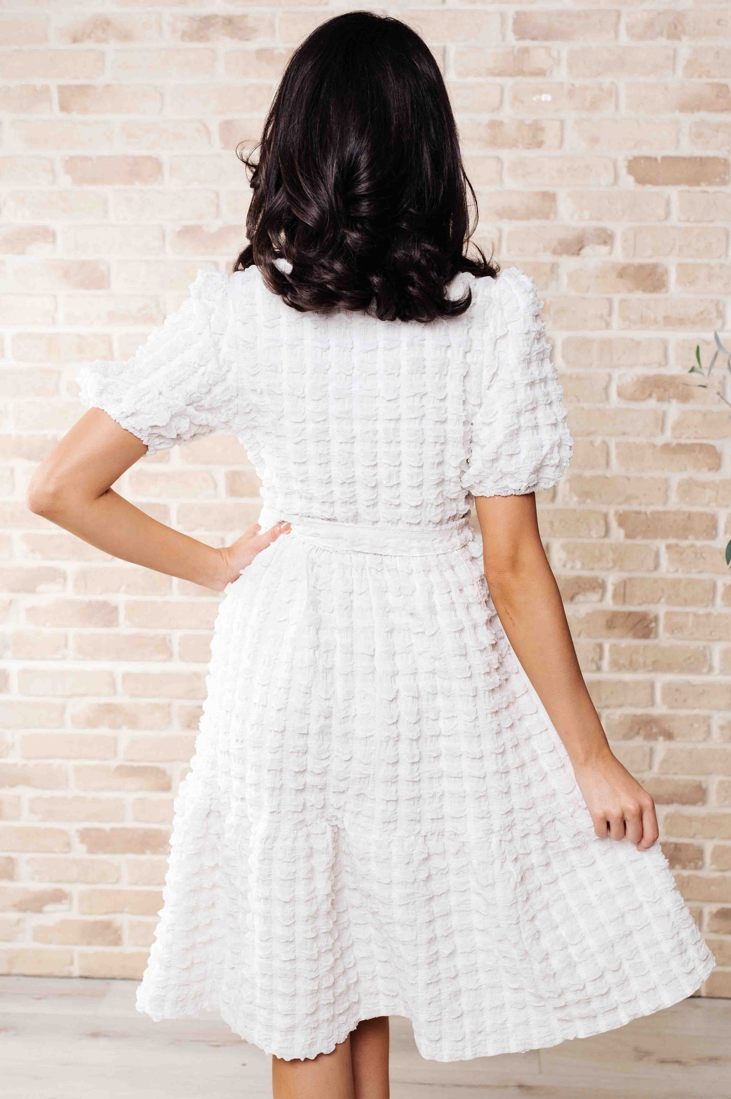 On Cloud Nine Bubble Midi Dress Ave Shops