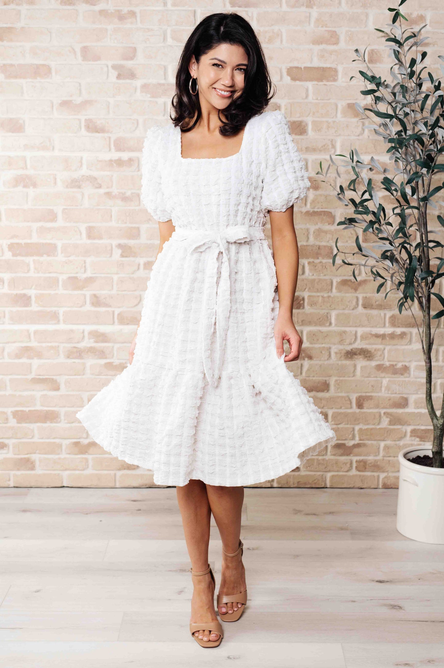 On Cloud Nine Bubble Midi Dress Ave Shops