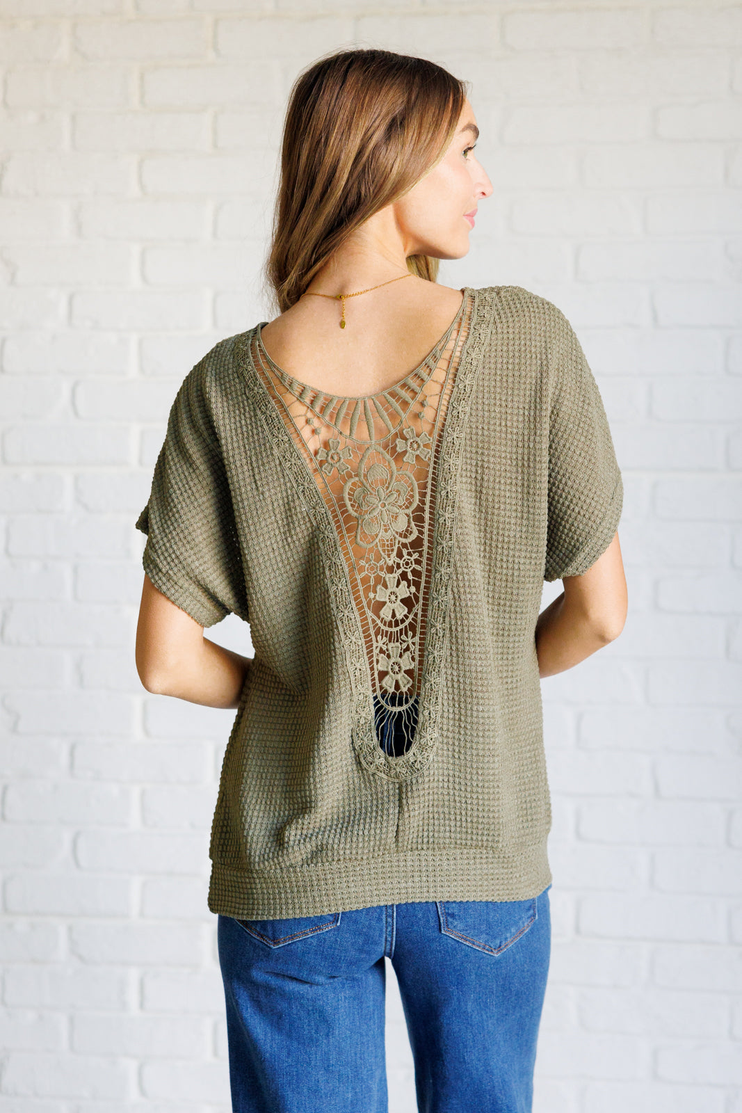 Secret Detail Lace Back Top Ave Shops