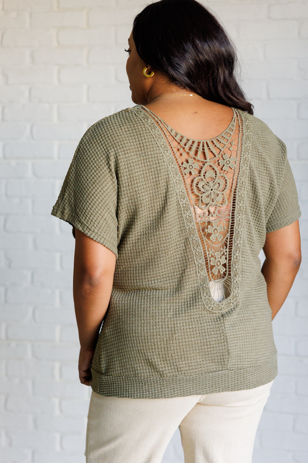 Secret Detail Lace Back Top Ave Shops