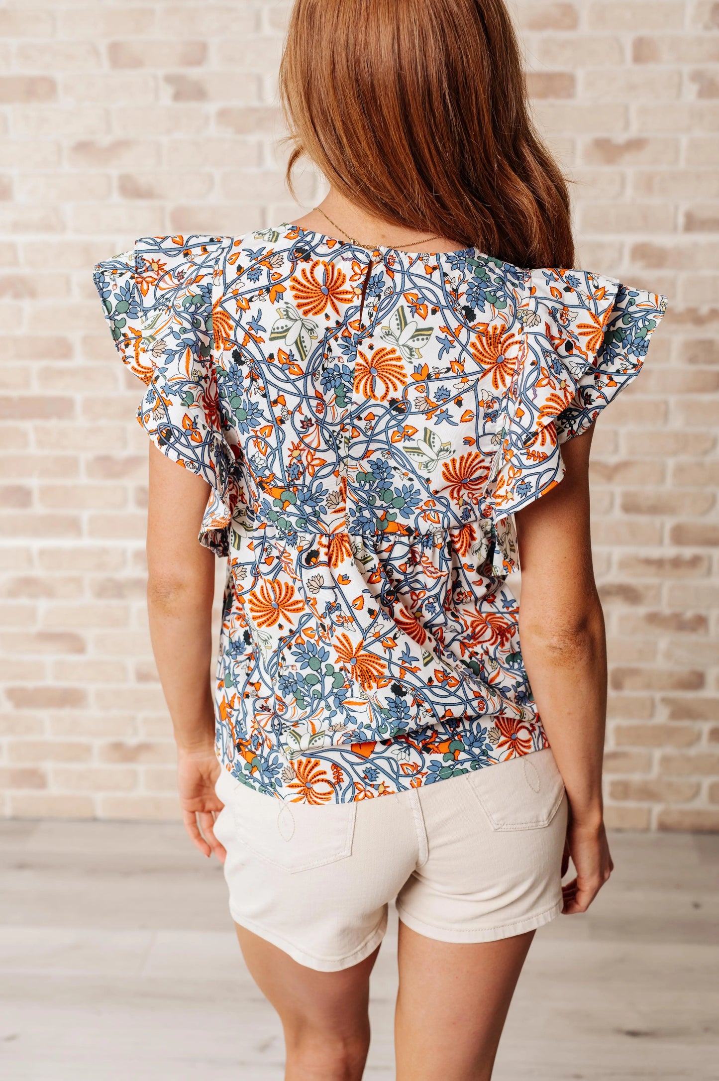 Something Peaceful Flutter Sleeve Blouse Ave Shops