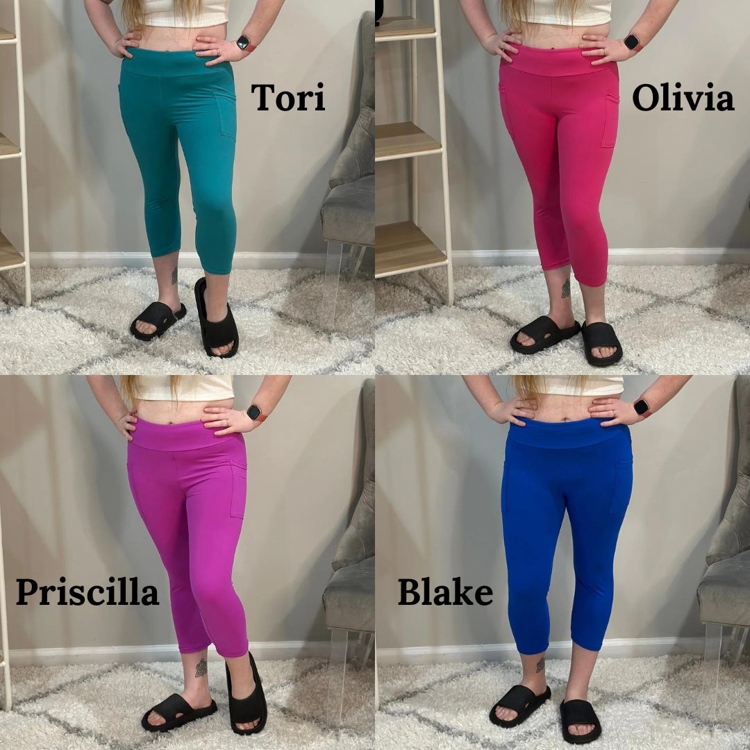 PREORDER: Capri Leggings with Pockets in Nine Colors Ave Shops