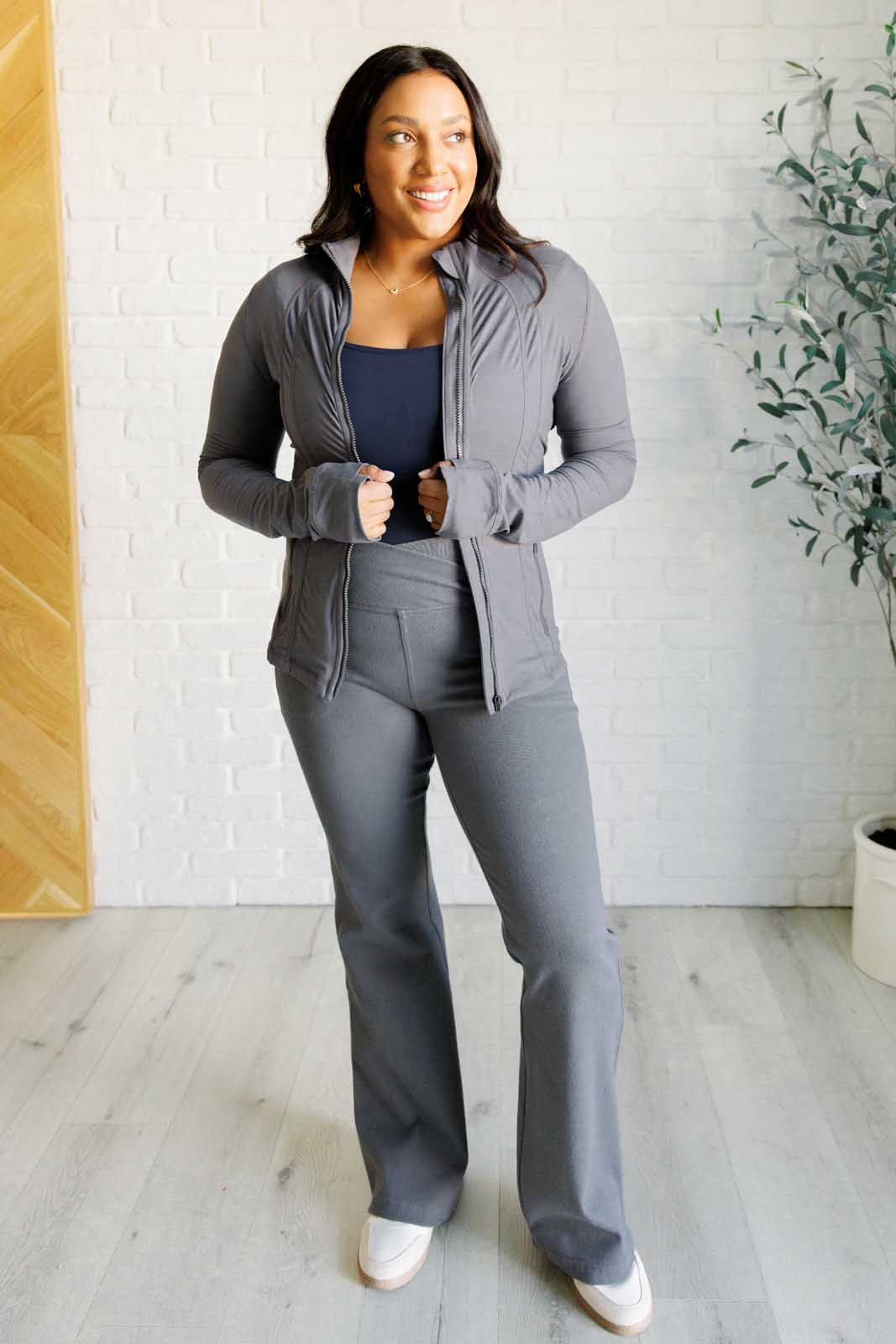 Staying Swift Activewear Jacket in Titanium Ave Shops