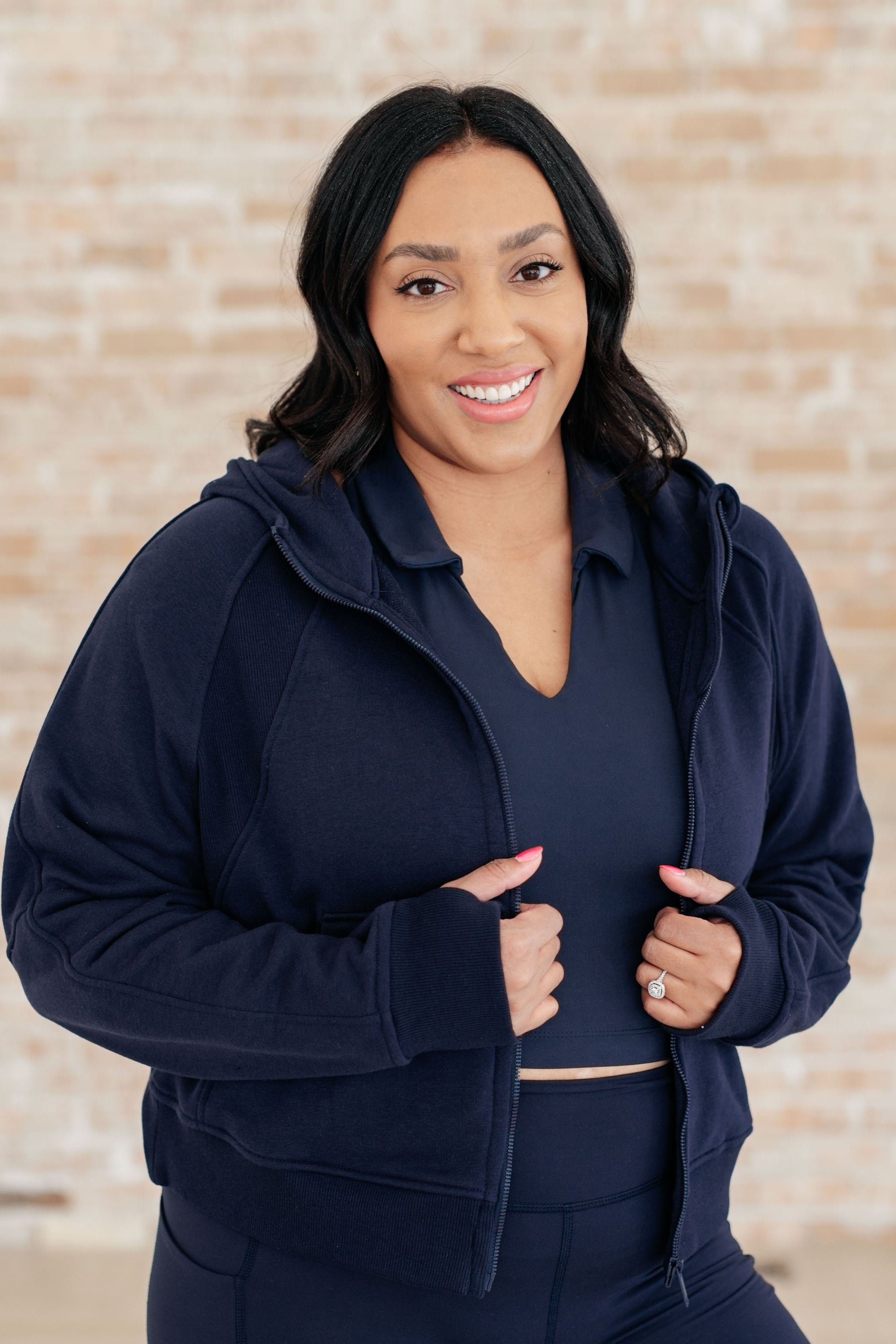 Sun or Shade Zip Up Jacket in Navy Ave Shops