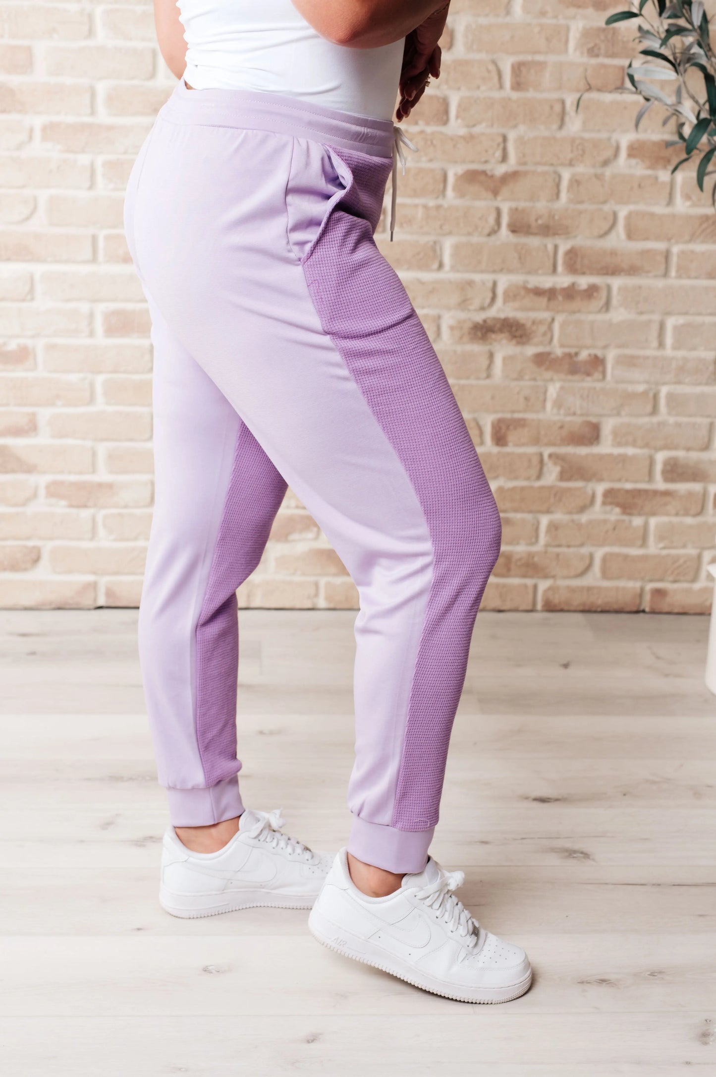 Tommy Two Tone Waffle Joggers Purple Ave Shops