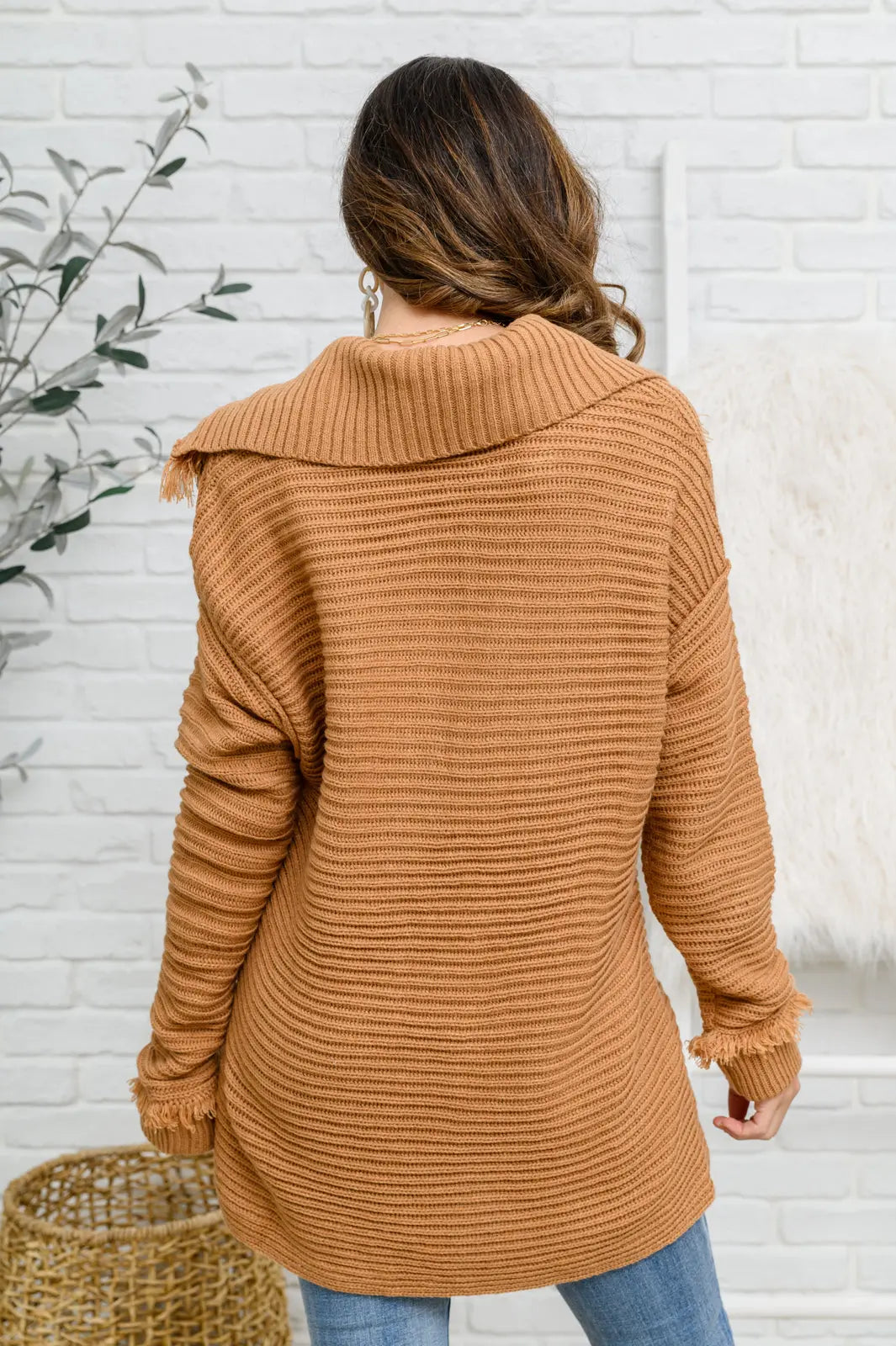 Travel Far & Wide Sweater in Taupe Ave Shops