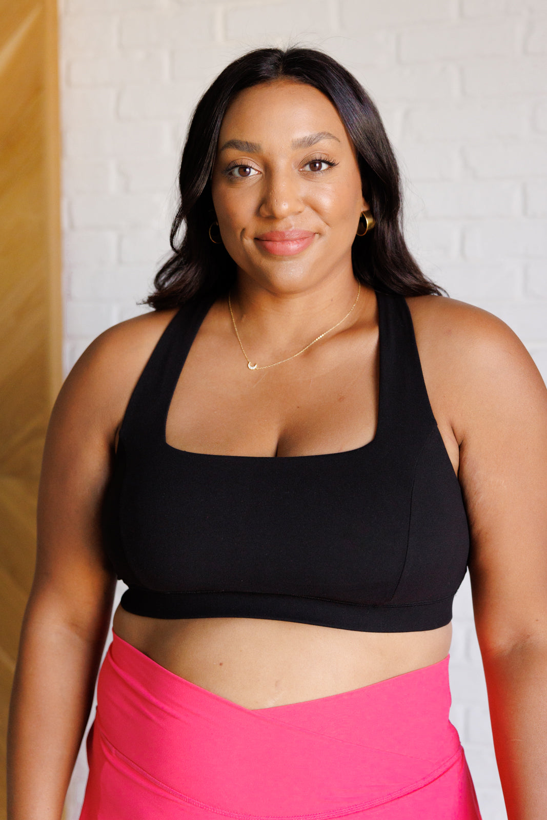 Working Out My Ego Cross Back Sports Bra in Black Ave Shops