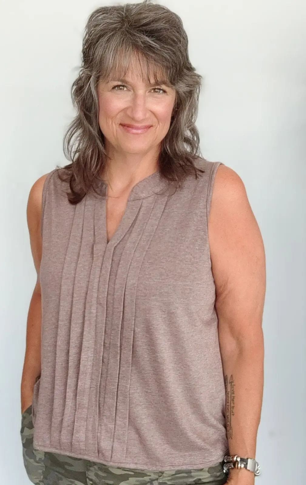 Mocha V Neck Short Sleeve The Magnolia Cottage Boutique