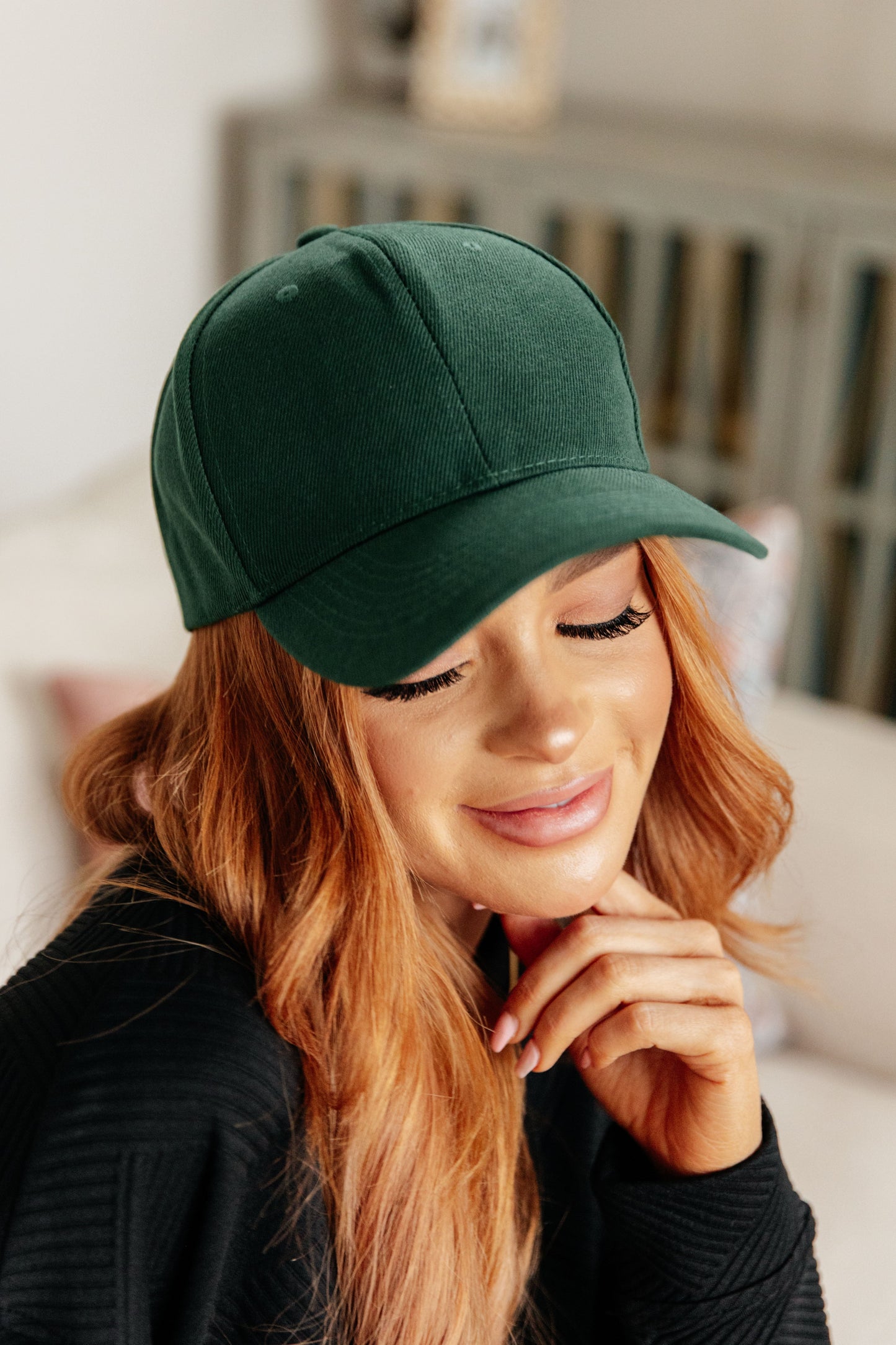 Basic Babe Ball Cap in Green Ave Shops