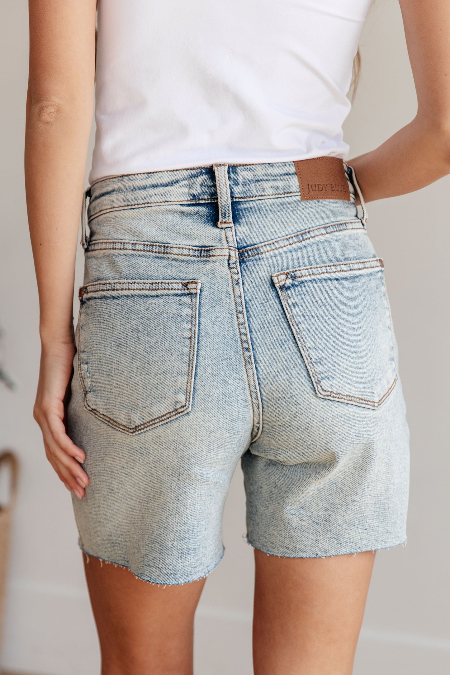 Cindy High Rise Mineral Wash Distressed Boyfriend Shorts Ave Shops