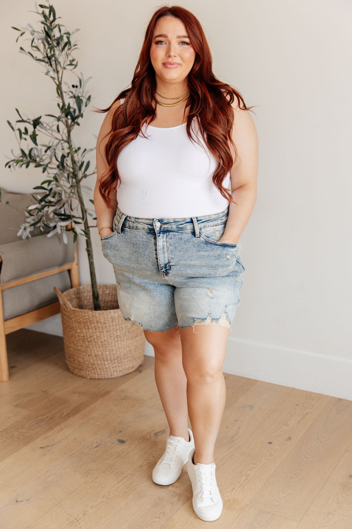 Cindy High Rise Mineral Wash Distressed Boyfriend Shorts Ave Shops